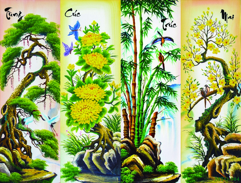 Tranh tứ quý MTQ-004